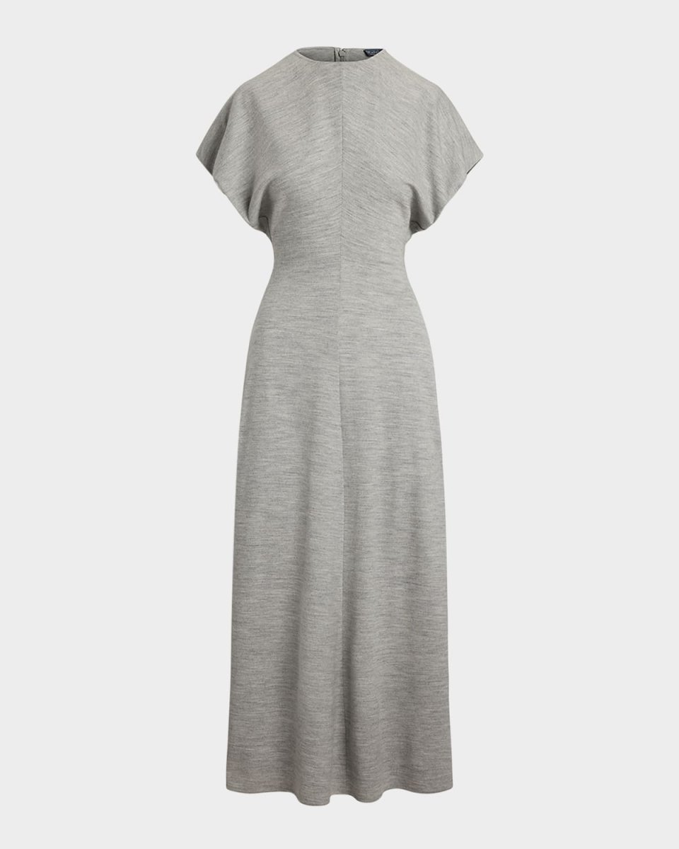 Wool-Blend Dolman Maxi Dress